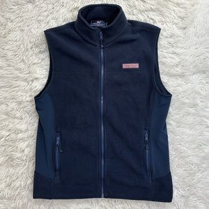 Vineyard Vines Men’s Fleece Vest Jacket Size Small | Navy Blue